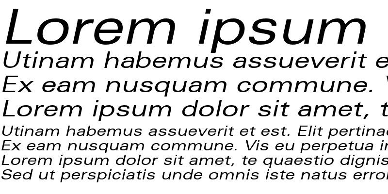 Sample of Univers53-Extended RomanItalic