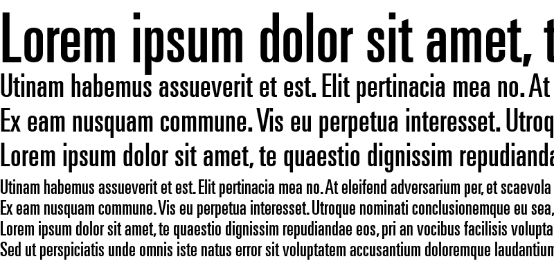 Sample of Univers59-UltraCondensed Roman