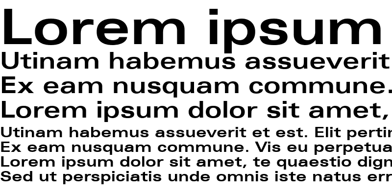 Sample of Univers63-Extended Bold