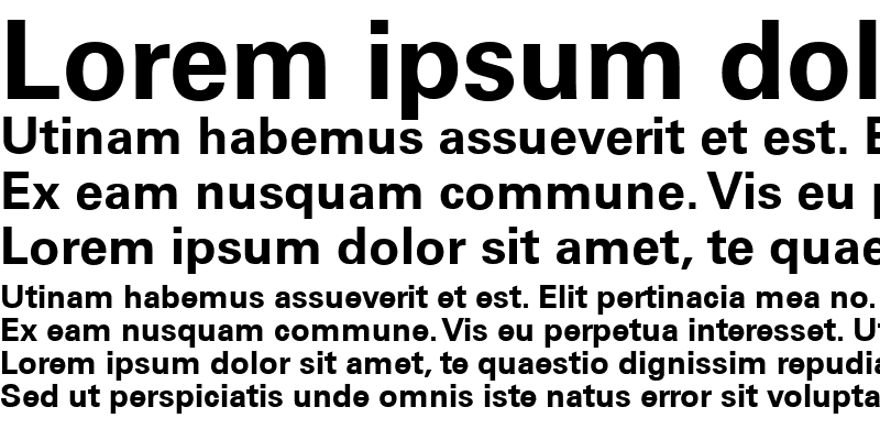 Sample of Univers65 Bold