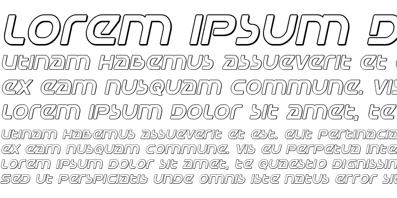 Sample of Universal Jack 3D Italic Italic