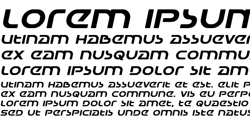 Sample of Universal Jack Expanded Italic