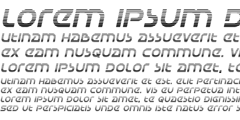 Sample of Universal Jack Gradient Italic