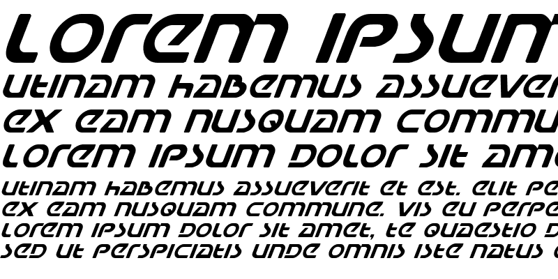 Sample of Universal Jack Italic Italic