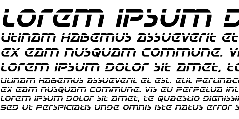Sample of Universal Jack Laser Italic Italic
