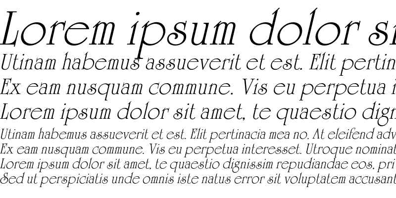 Sample of University Roman Std Italic