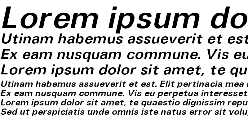 Sample of UnvCyr Bold Italic