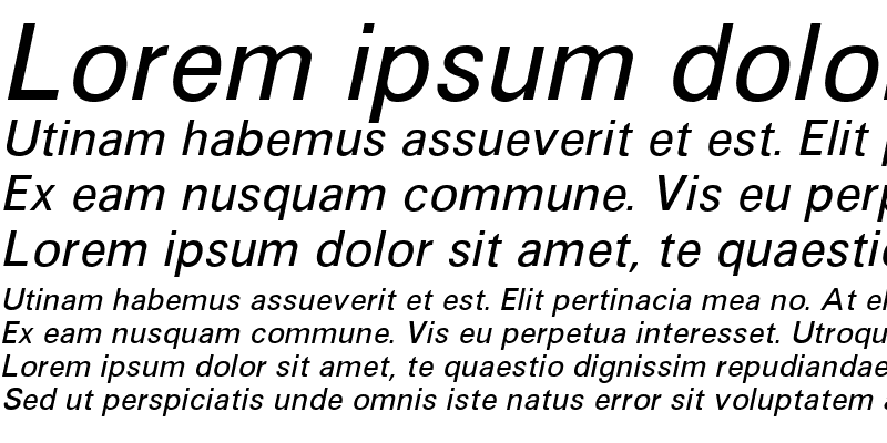 Sample of UnvCyr Italic