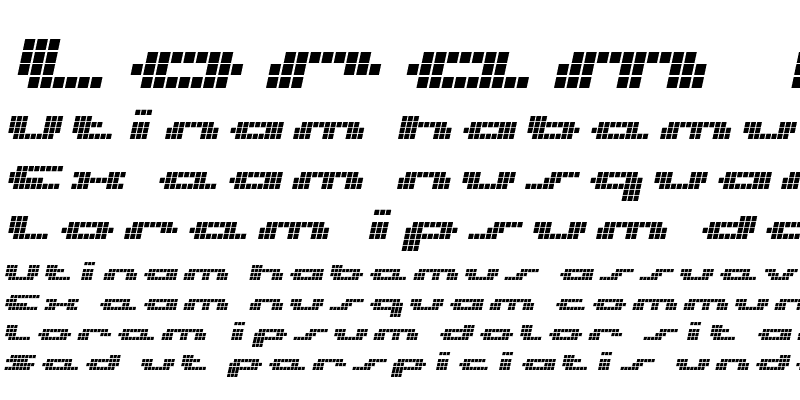 Sample of UP Tiny lcd four 8 Italic