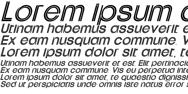 Sample of Uptight Italic