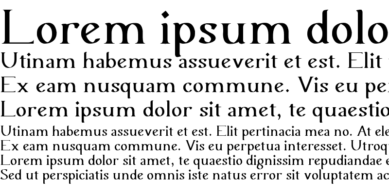 Sample of Urania Serif