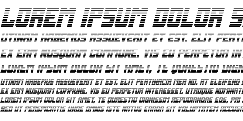 Sample of Urban Defender Gradient Italic Italic