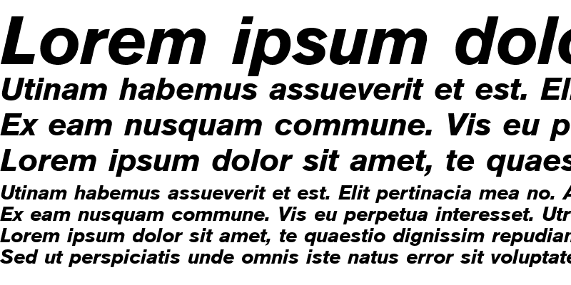Sample of URWAccidaliaT Bold Italic