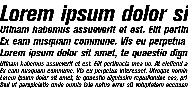 Sample of URWAccidaliaTHeaCon Italic