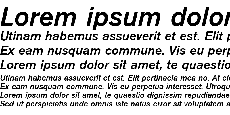 Sample of URWAccidaliaTMed Italic