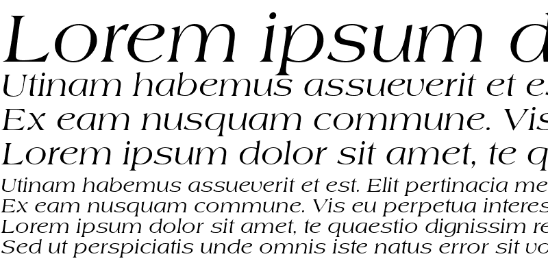 Sample of URWAmericanaT Italic