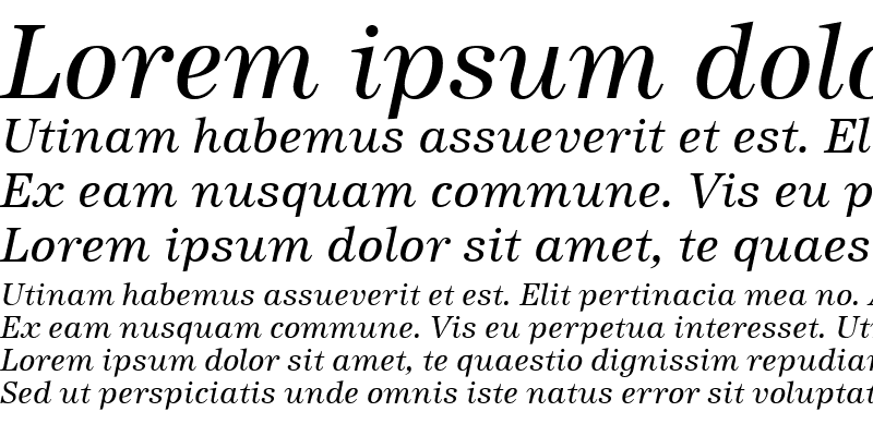 Sample of URWAntiquaT Italic