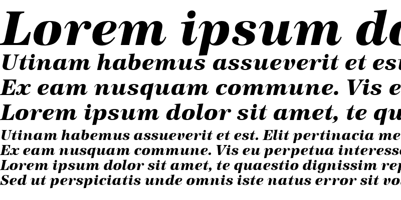 Sample of URWAntiquaTEEExtBol Italic