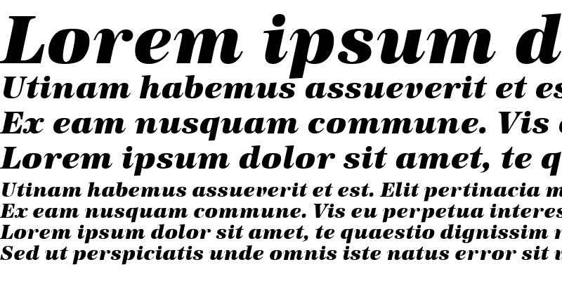 Sample of URWAntiquaTEEUltBol Italic