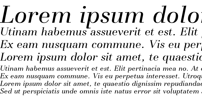 Sample of URWBassorahT Italic