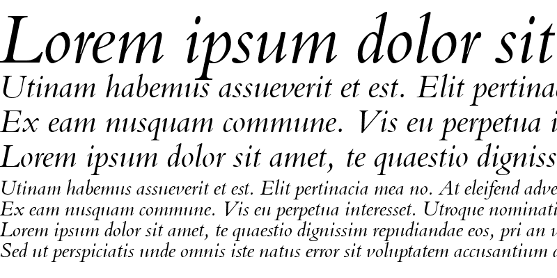 Sample of URWBeruiniT Italic