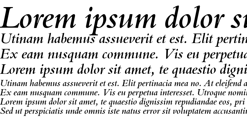 Sample of URWBeruiniTMed Italic