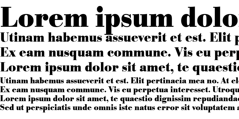 Sample of URWBodoniTExtNar Bold