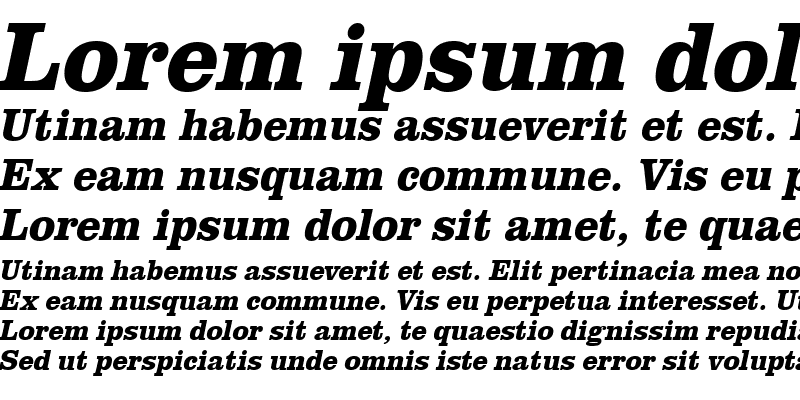 Sample of URWClarendonTNar Bold Oblique