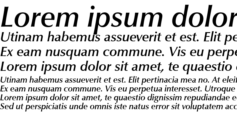 Sample of URWClassicoMed Italic