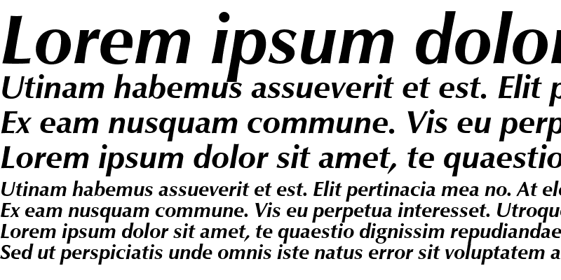 Sample of URWClassicoT Bold Italic