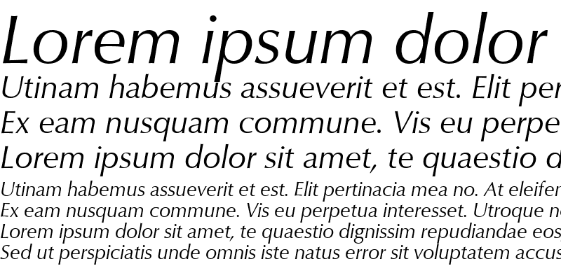 Sample of URWClassicoT Italic