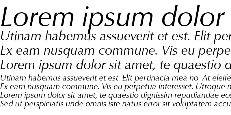 Sample of URWClassicoTEE Italic