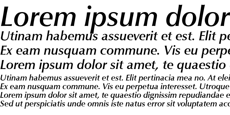 Sample of URWClassicoTEEMed Italic