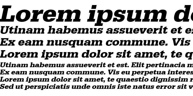 Sample of URWEgyptienneTWid Bold Oblique