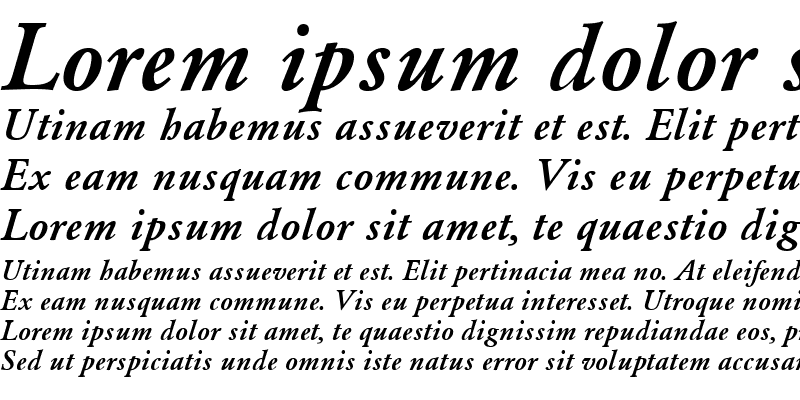 Sample of URWGaramondTDem Italic