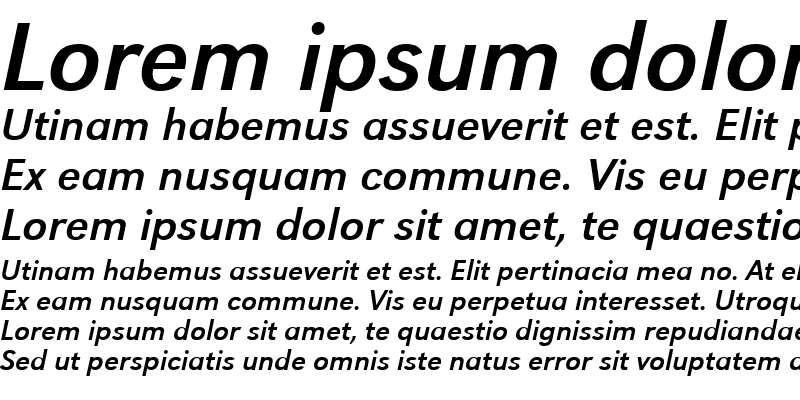 Sample of URWGroteskT Italic