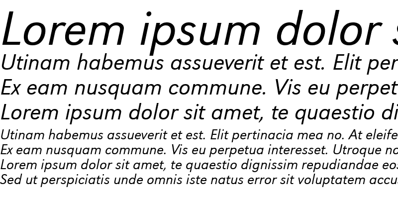 Sample of URWGroteskTLig Italic