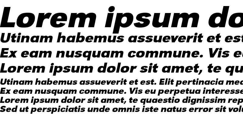 Sample of URWGroteskTWid Bold Oblique