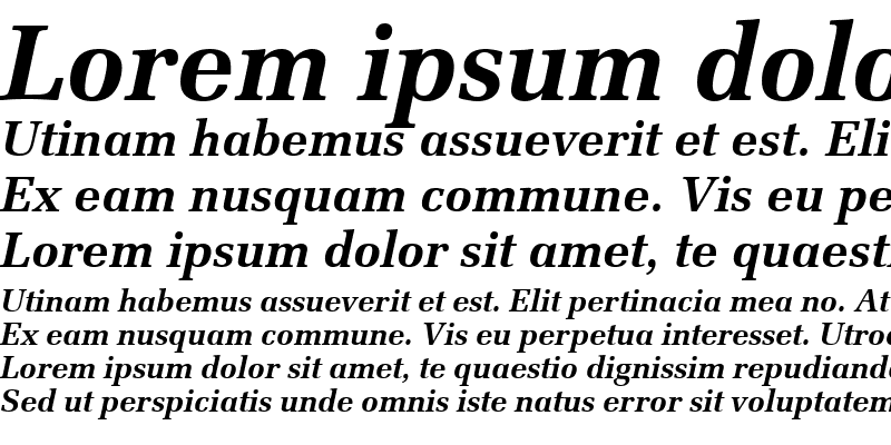 Sample of URWLatinoT Bold Italic