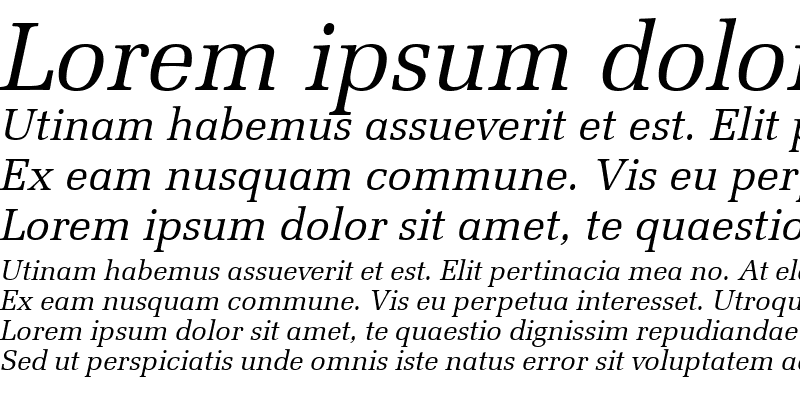 Sample of URWLatinoT Italic