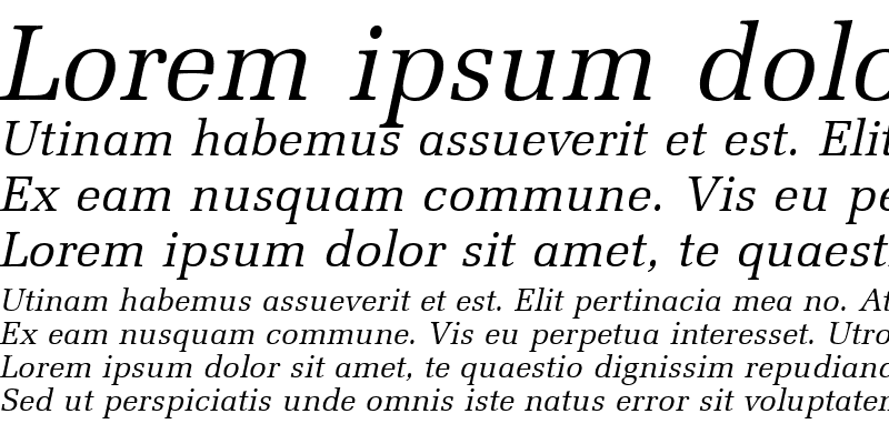Sample of URWLatinoTEE Italic