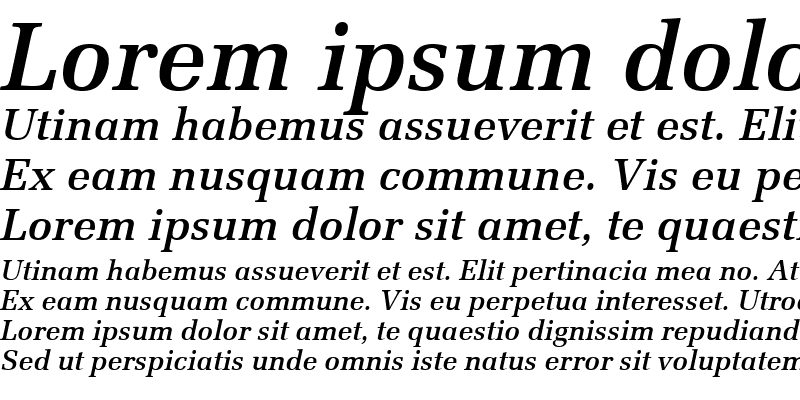 Sample of URWLatinoTEEMed Italic