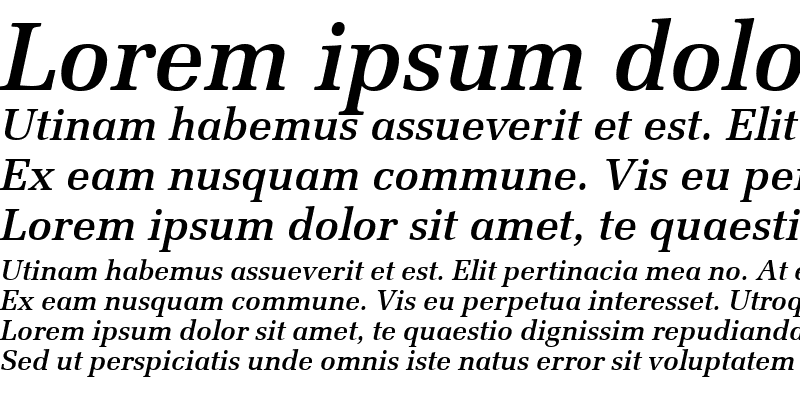Sample of URWLatinoTMed Italic