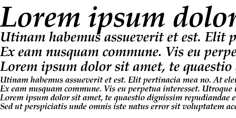 Sample of URWPalladioT Bold Italic