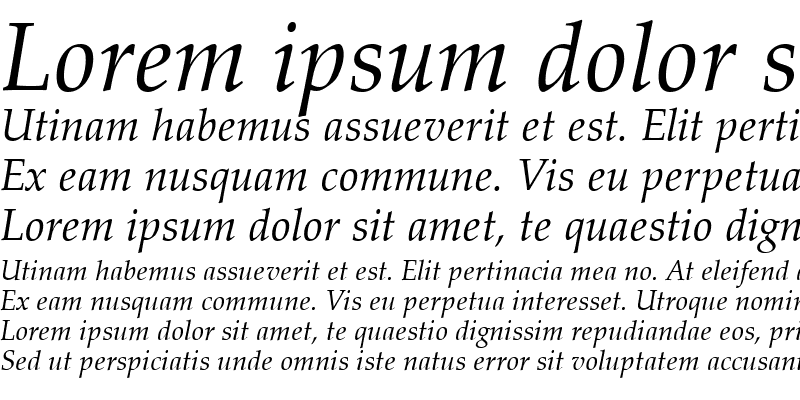 Sample of URWPalladioT Italic
