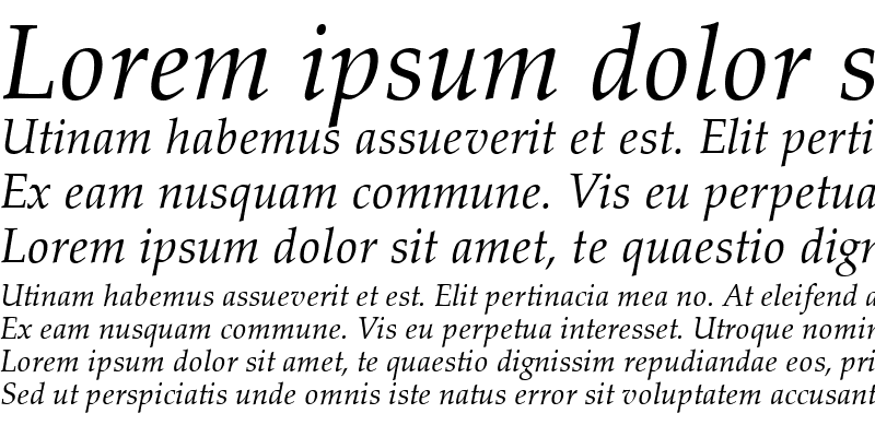 Sample of URWPalladioTEE Italic