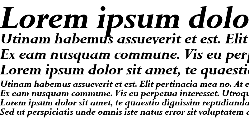 Sample of URWPerseusT Bold Italic