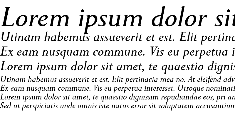 Sample of URWPerseusT Italic