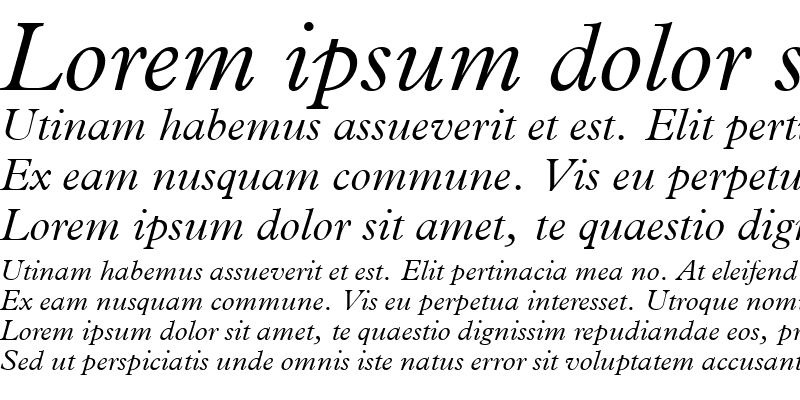 Sample of URWPleiadesTLig Italic