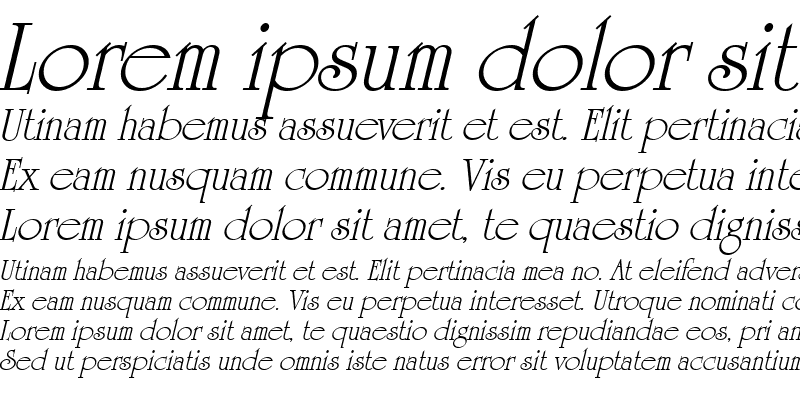 Sample of URWUndarumT Italic